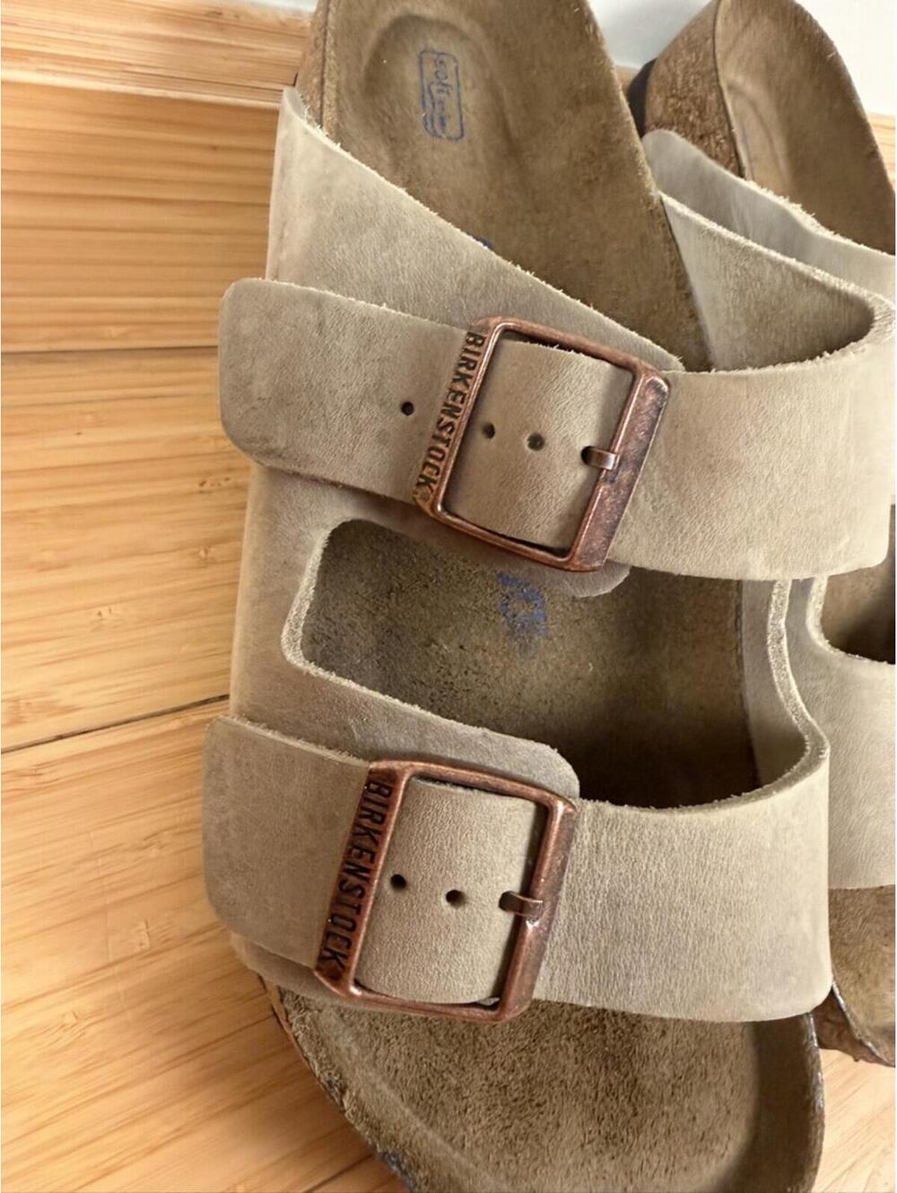 Birkenstock Arizona Soft Footbed Taupe Suede Sandals EU 41 W10 M8 Regular - Picture 7 of 7